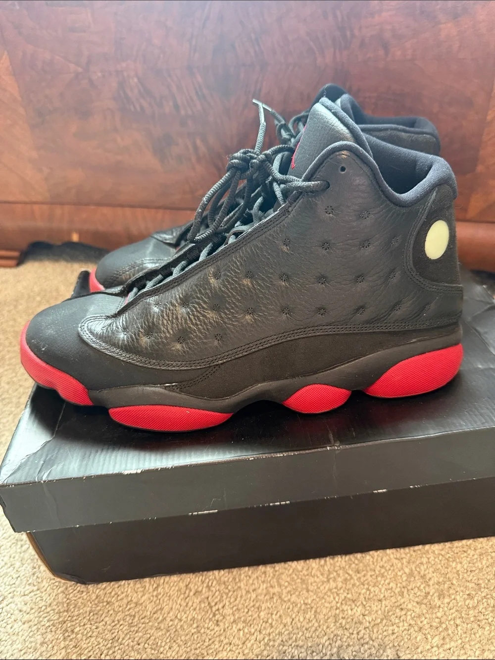 Air Jordan 13 Retro “Dirty Bred” Men's Black and Red Basketball Sneakers